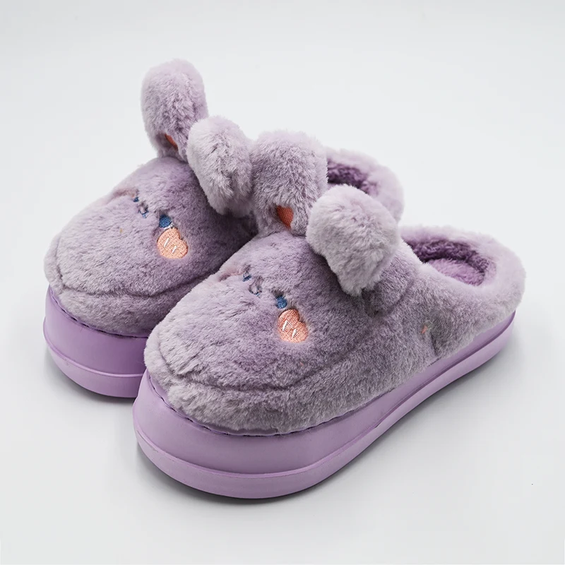 Slippers en coton de lapin